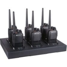 Business Radio, w/ 6 Radio Charge Dock, 12"x12"x16", 6/BX, BK