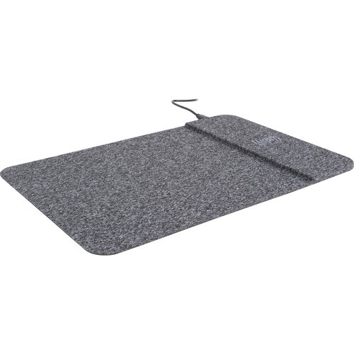 Powertrack Wireless Charging Mouse Pad, 13 x 8.75, Gray