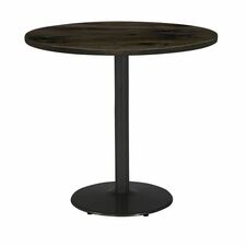 Table, Round, BarHeight, 36"x36"x38", BK Frame/Barnwood