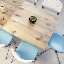 Table, Square, BarHeight, 36"x36"x38", BK Frame/Barnwood