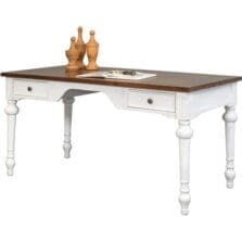Desk, Writing, 2-Drawers, 60"x30"x30", WeatheredChalk