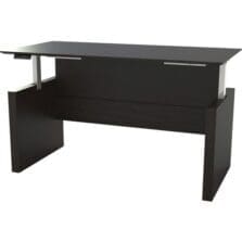 Desk, Straight, Height-Adj, 72"x36"x29-1/2"-47-1/4", Mocha