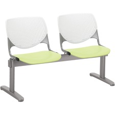 Chair, 2 Seater, Polypropylene, 47"x22"x31", WE Back/LMGN Seat
