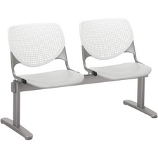 Chair, 2 Seater, Polypropylene, 47"x22"x31", WE Back/LGY Seat