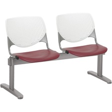 Chair, 2 Seater, Polypropylene, 47"x22"x31", WE Back/BY Seat