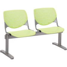 Chair, 2 Seater, Polypropylene, 47"x22"x31", LMGN Back/Seat