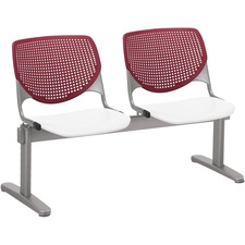 Chair, 2 Seater, Polypropylene, 47"x22"x31", BY Back/WE Seat