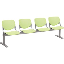 Chair, 4 Seater, Polypropylene, 95"x22"x31", LMGN Back/Seat