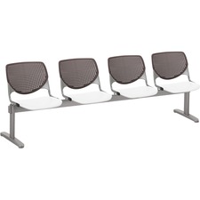 Chair, 4 Seater, Polypropylene, 95"x22"x31", BN Back/WE Seat