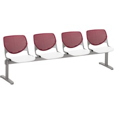 Chair, 4 Seater, Polypropylene, 95"x22"x31", BY Back/WE Seat