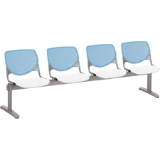 Chair, 4 Seater, Polypropylene, 95"x22"x31", SBE Back/WE Seat