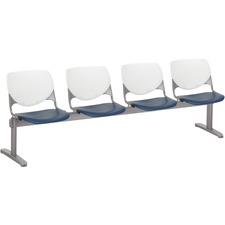Chair, 4 Seater, Polypropylene, 95"x22"x31", WE Back/NY Seat