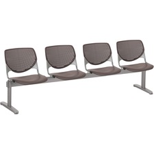 Chair, 4 Seater, Polypropylene, 95"x22"x31", BN Back/Seat