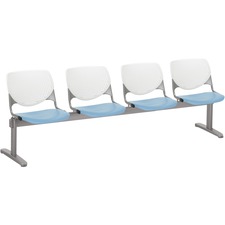 Chair, 4 Seater, Polypropylene, 95"x22"x31", WE Back/SBE Seat