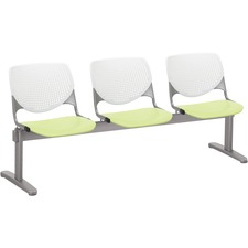 Chair, 3 Seater, Polypropylene, 71"x22"x31", WE Back/LMGN Seat