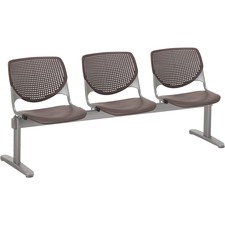 Chair, 3 Seater, Polypropylene, 71"x22"x31", BN Back/Seat