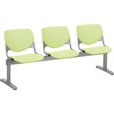 Chair, 3 Seater, Polypropylene, 71"x22"x31", LMGN Back/Seat
