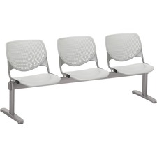 Chair, 3 Seater, Polypropylene, 71"x22"x31", LGY Back/Seat