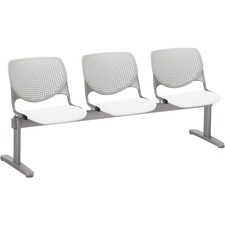 Chair, 3 Seater, Polypropylene, 71"x22"x31", LGY Back/WE Seat