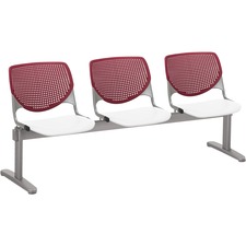 Chair, 3 Seater, Polypropylene, 71"x22"x31", BY Back/WE Seat