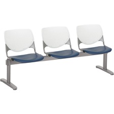 Chair, 3 Seater, Polypropylene, 71"x22"x31", WE Back/NY Seat