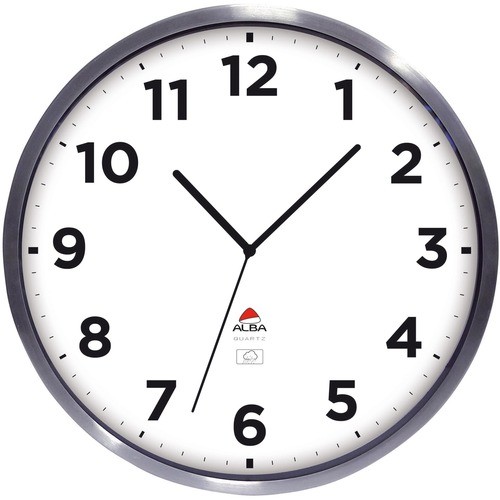 Clock, Wall, Outdoor, 14"x1.73", Black/White