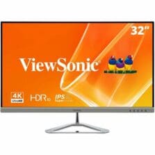Monitor, 4K, 32", 28-1/10"Wx9-1/10"Dx19-9/10"H, Silver