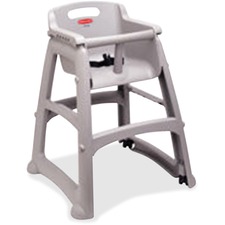 High Chair, No Wheels, 23-1/2"x23-1/2"x29-3/4", Platinum