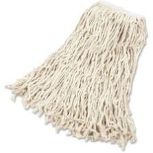 Wet Mop, Cotton, 1" Headband, 16oz, 12/CT, White