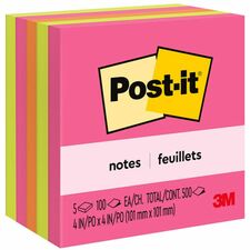Post-it Notes, 4"x4", 100 Sht/PD, 5 Pad/PK, Cape Town