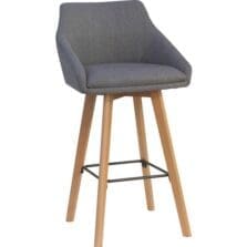 Guest Stools, Fabric, 22"x22-1/4"x42-1/2", 2/CT, GY Flannel