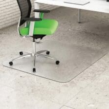 Chairmat, No Lip, Hard Floor, 46"Wx60"Lx1/10"H, Clear