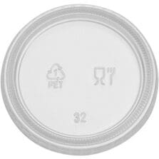Portion Cup Lid, 100/PK, 24PK/CT, Clear