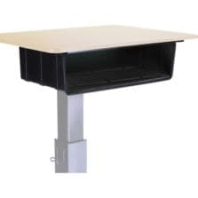 Book Box, f/ 28" Sit/Stand School Desk, 20"x15"x5", BK