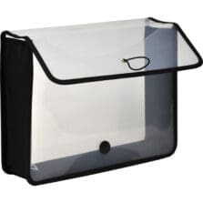 File Wallet, Band/Button, 13-1/10"Wx10-1/5"H, CL