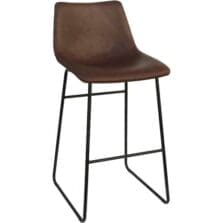 Guest Stool, Leather, 18-7/8"x22-1/4"x39-3/4", 2/CT, Tan