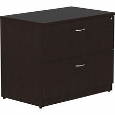 Lateral File, 2 Drawer, Locking, 36"x22"x29-1/2", Espresso