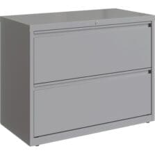 Lateral File, 2-Drawer, 36"x18-5/8"x28", Silver