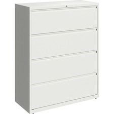 Lateral File, 4-Drawer, 42"x18-5/8"x52-1/2", White