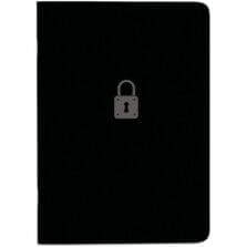 Notebook, Password, 64-Page, 3-1/2"Wx5"Lx2/5"H, Black