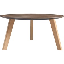 Coffee Table, Knife Edge, 3-Leg, 32"Dia x 15-3/4", Walnut