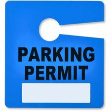Parking Permit, Reusable, 2-4/5"Wx3"H, 50/PK, Blue