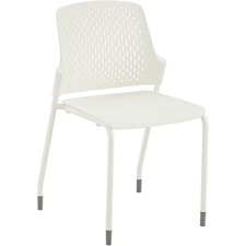 Stack Chair, No Arms, 4-Leg, 19-3/4"x20-1/8"x32-1/4", 4/CT, White