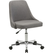 Task Chair, Swivel, Fabric, 22-1/2"x24-3/8"x31-1/2", Gray