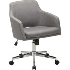 Task Chair, Swivel, Fabric, 24-5/8"x24-5/8"x31-7/8"-34-7/8", GY