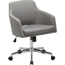 Task Chair, Swivel, Fabric, 24-5/8"x24-5/8"x31-7/8"-34-7/8", GY