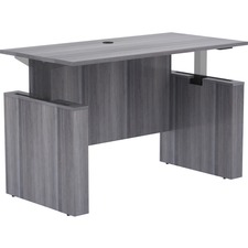 Sit-Stand Desk Shell, Essentials, 60"x29"x29-49", WCharcoal