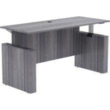 Sit-Stand Desk Shell, Essentials, 72"x29"x29"-49", Charcoal