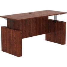 Sit-Stand Desk Shell, Essentials, 72"x29"x29"-49", Cherry
