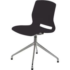 Chair, Swivel, 4-Post, 19"Wx19"Lx31-7/10"H, Black